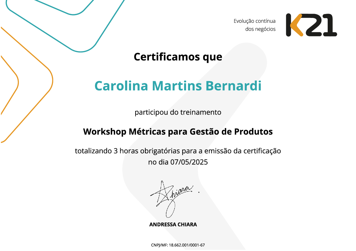 Certificado K21